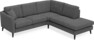 Eden - 2-sits soffa med divan - Svart