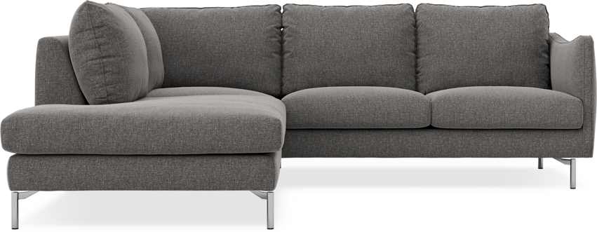 Madison - 2-sits soffa med divan vänster - Brun