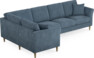 Eden - Hörnsoffa, 1+3-sits - Blå