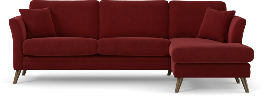 Eden - 2,5-sits soffa med schäslong - Röd