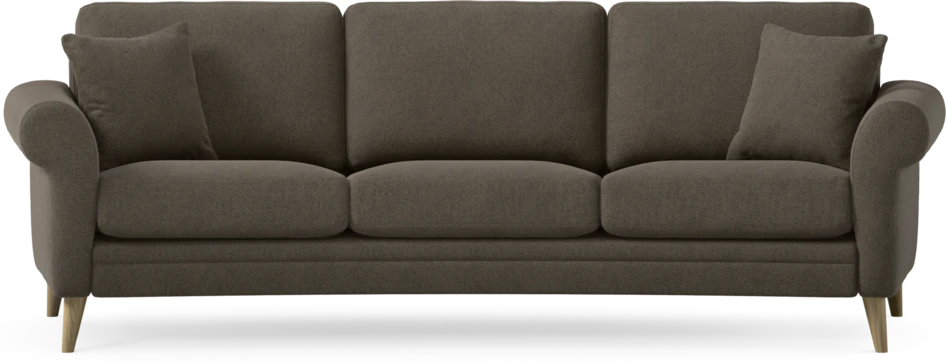 Eden - 3-sits soffa svängd - Brun
