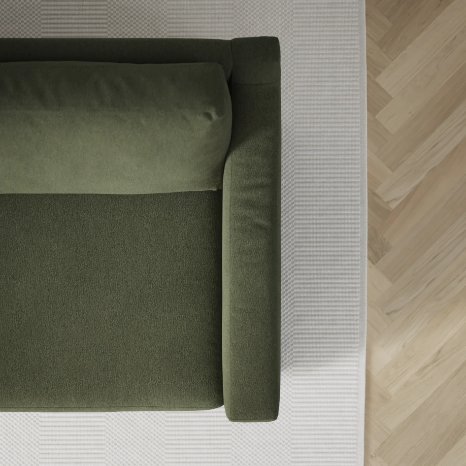 Friday - 2-sits soffa med två schäslonger - Grön