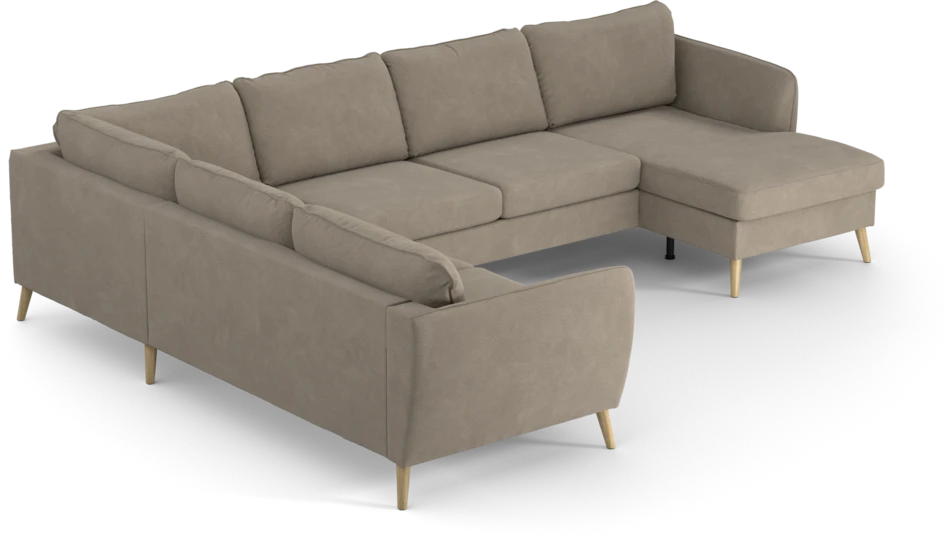 County - Hörnsoffa, 2+3-sits med schäslong höger - Beige