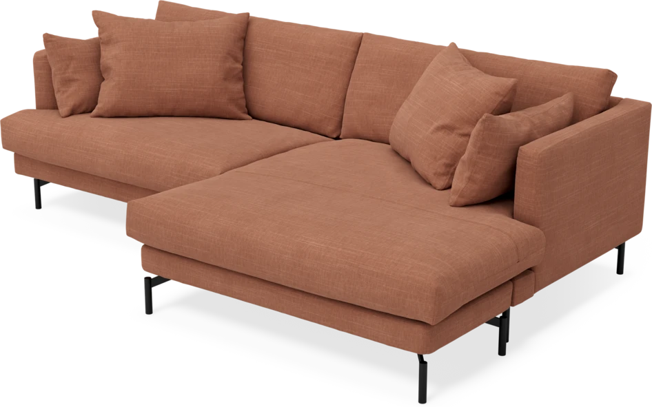 Harper - 4-sits med schäslong XL höger - Orange