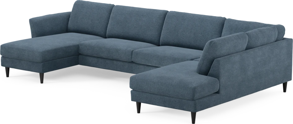 Bridge - 3-sits soffa med schäslong vänster och divan höger - Blå