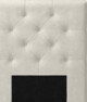 Delux Pikerad Låg - Sänggavel, 90-210 cm - Beige