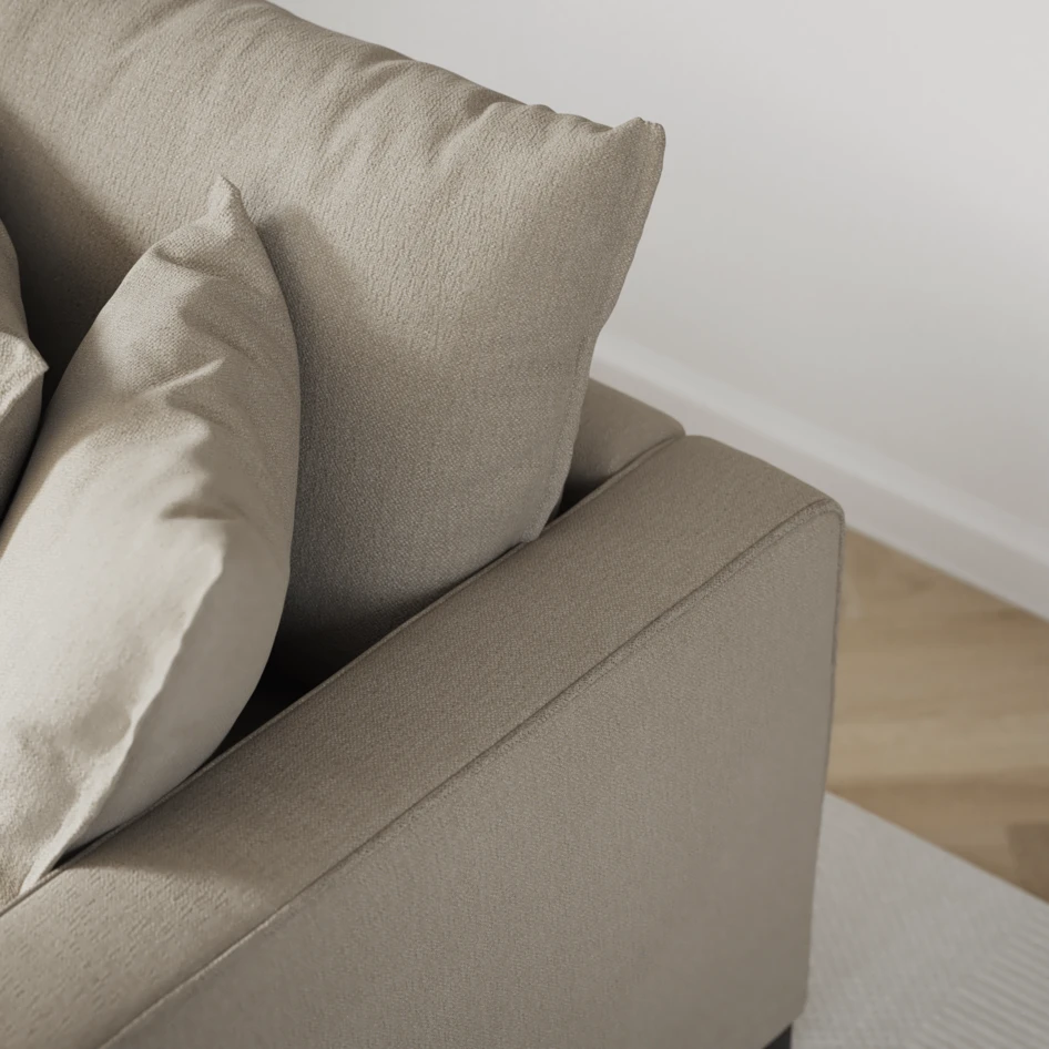 Rossi - 1,5-sits med armstöd vänster - Grå