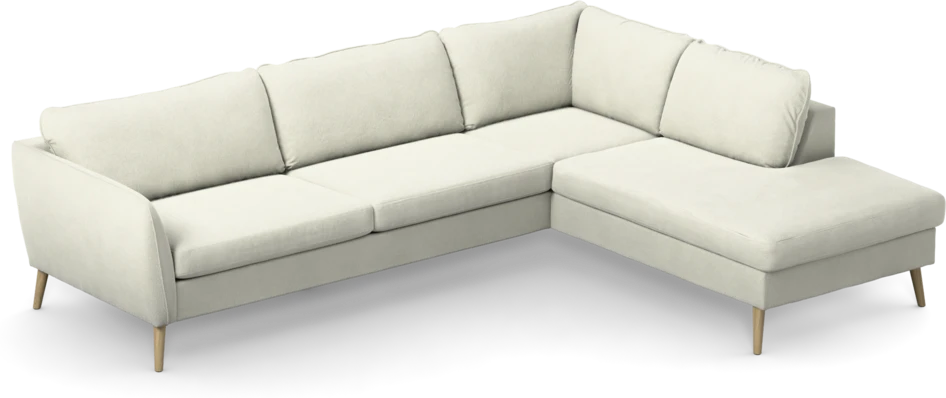 County - 2,5-sits soffa med divan höger - Vit