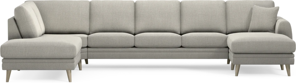 Eden - 3-sits soffa med divan vänster och schäslong höger - Grå