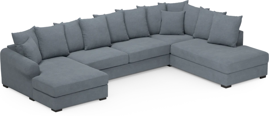 Town - 3-sits soffa med divan höger och schäslong vänster - Blå