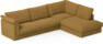 Cherrie Klädsel -  3-sits soffa med divan höger - Orange