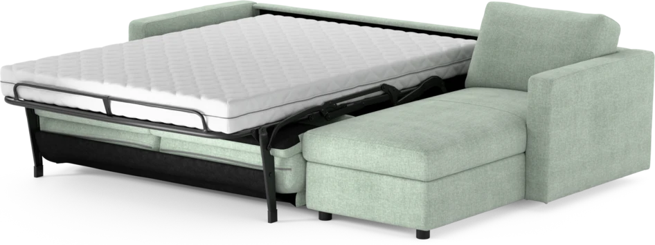 Lindö - Bäddsoffa 2,5-sits med schäslong, vändbar - Grön