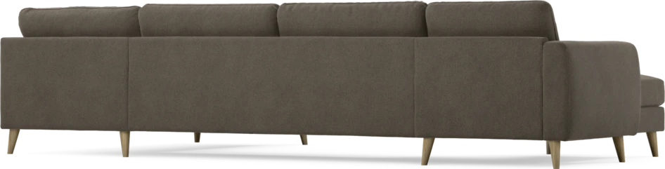 Bridge - 3-sits soffa med schäslong vänster och divan höger - Brun