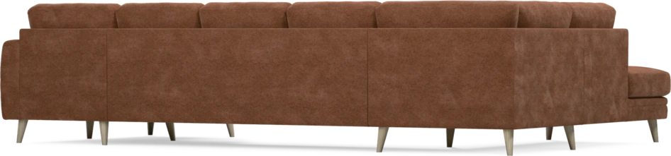Eden - 3-sits soffa med divan vänster och schäslong höger - Orange
