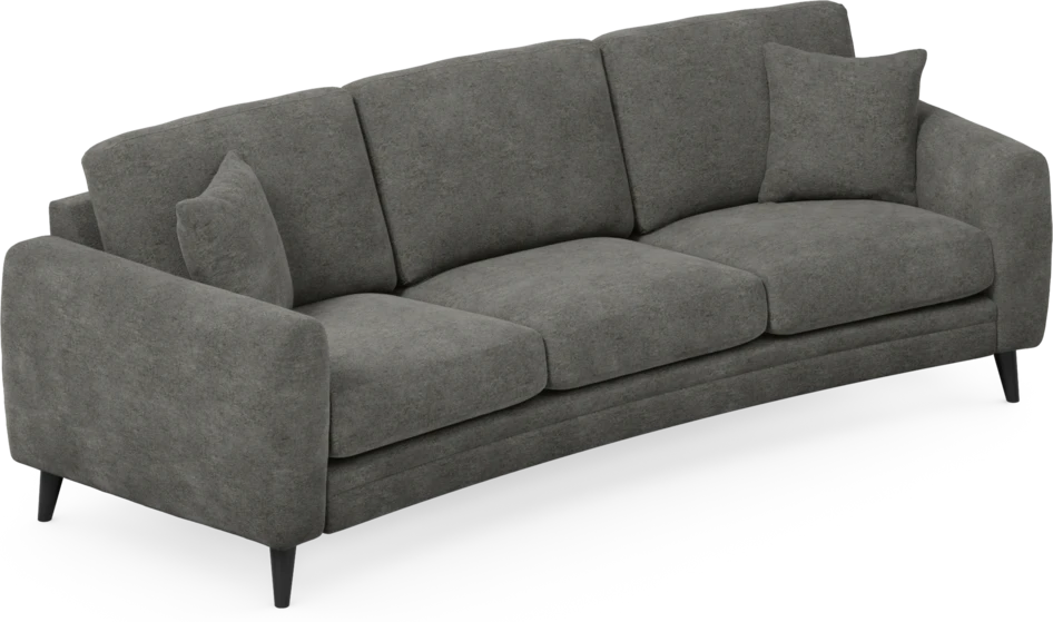 Eden - 3-sits soffa svängd - Grå