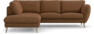 Madison - 2-sits soffa med divan vänster - Brun