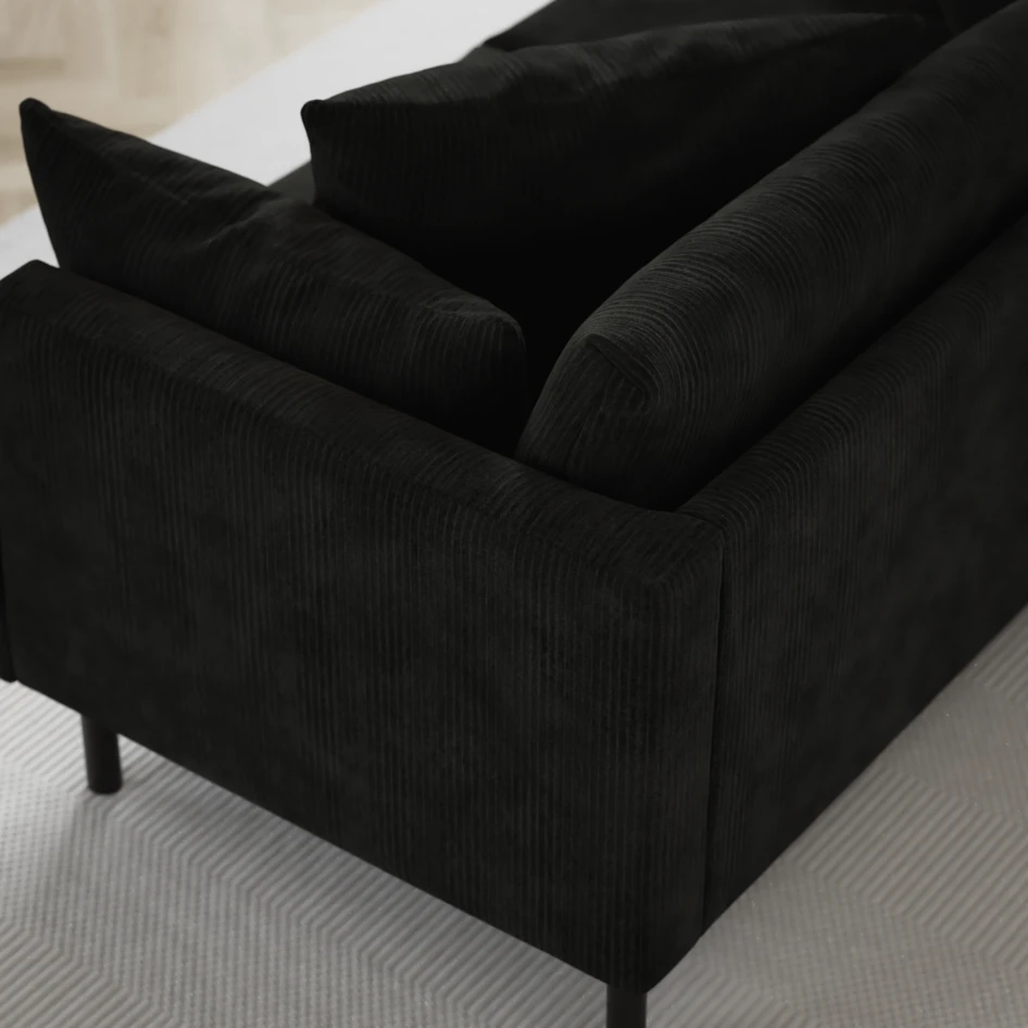 Harper - 3-sits soffa med divan höger - Grå