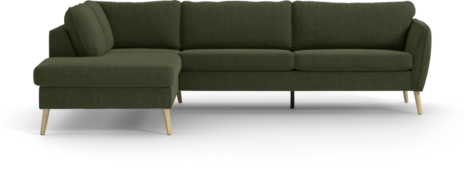 County - 2,5-sits soffa med divan vänster - Grön