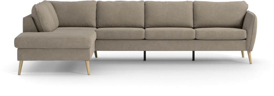 County - 3-sits soffa med divan vänster - Beige