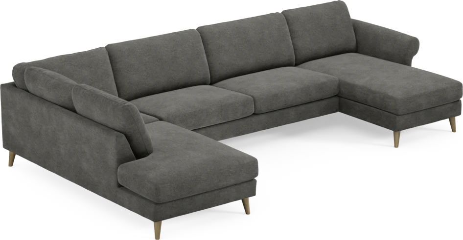 Bridge - 3-sits soffa med divan vänster och schäslong höger - Grå