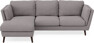 Madison Lux - 2-sits soffa med schäslong vänster - Grå