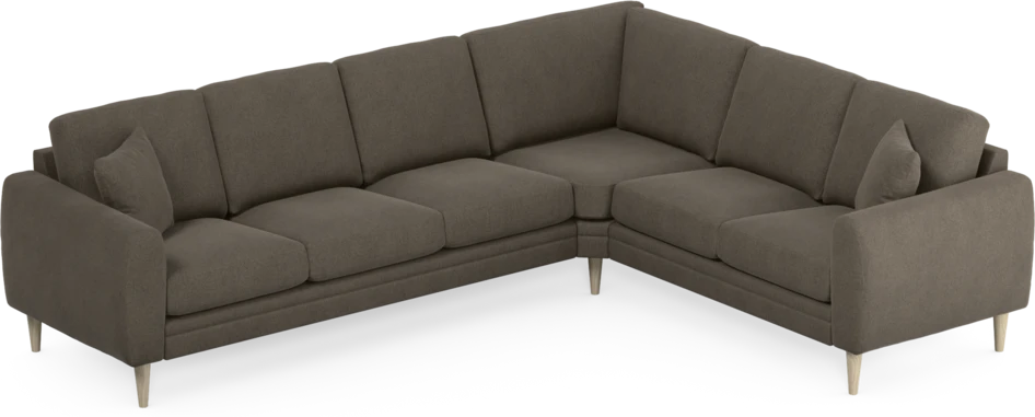 Eden - Hörnsoffa, 3+2-sits - Brun