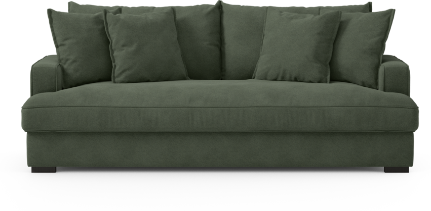 Mila - 3-sits soffa, hel dyna - Grön