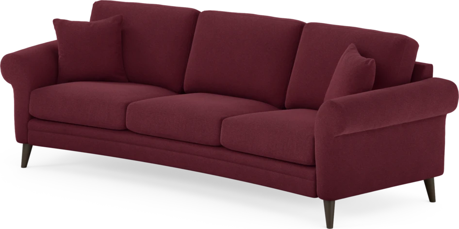 Eden - 3-sits soffa svängd - Röd