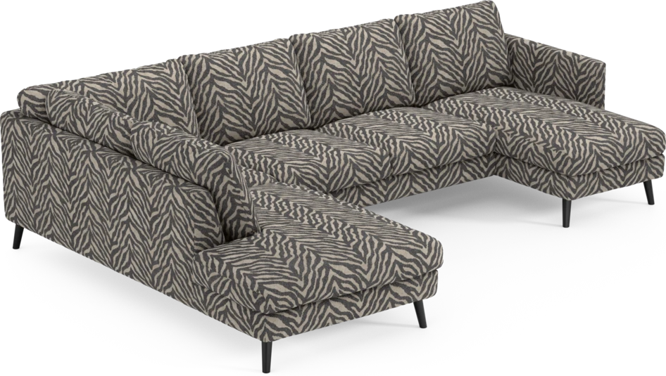 Madison - 2-sits soffa med divan vänster och schäslong höger - Svart