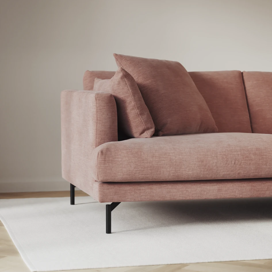 Harper - 3-sits soffa - Rosa
