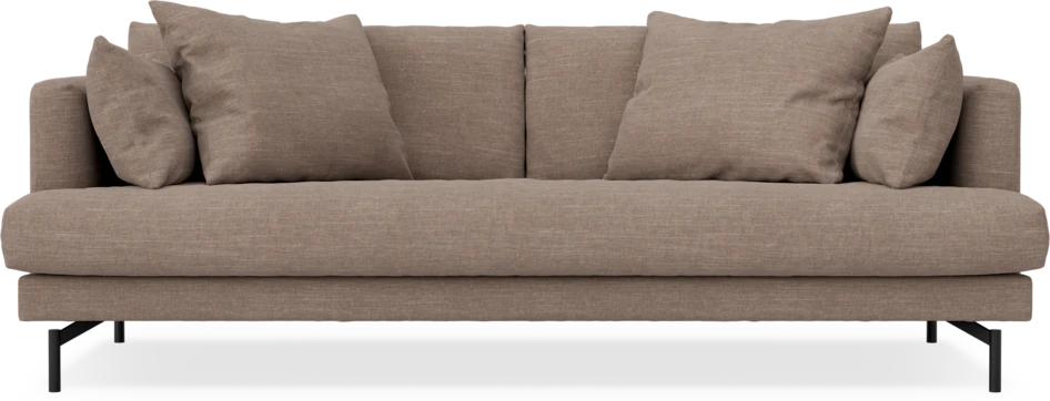 Harper - 3-sits soffa, hel dyna - Brun