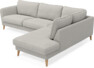 Bridge - 3-sits soffa med divan höger - Grå