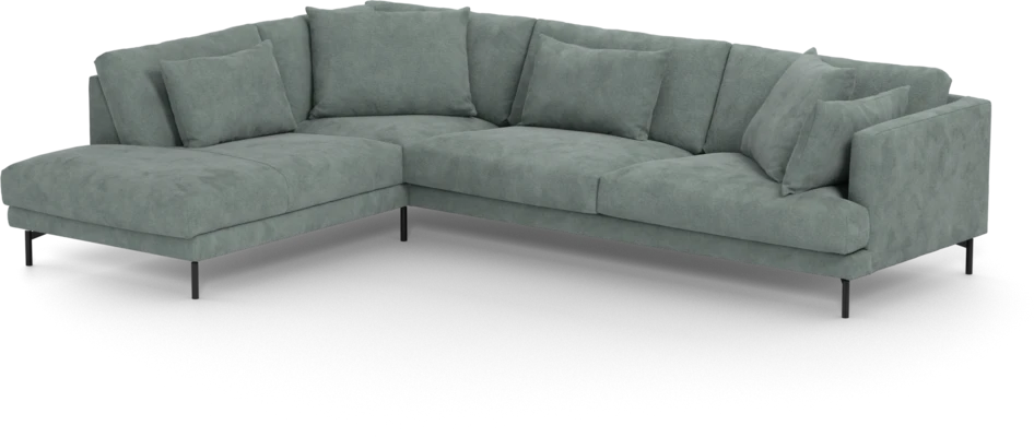 Harper - 3-sits soffa med divan vänster - Blå
