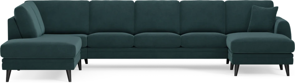 Eden - 3-sits soffa med divan vänster och schäslong höger - Blå