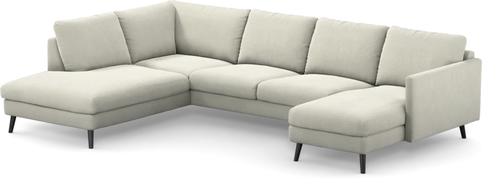 Madison Lux - 2-sits soffa med divan vänster och schäslong höger - Vit