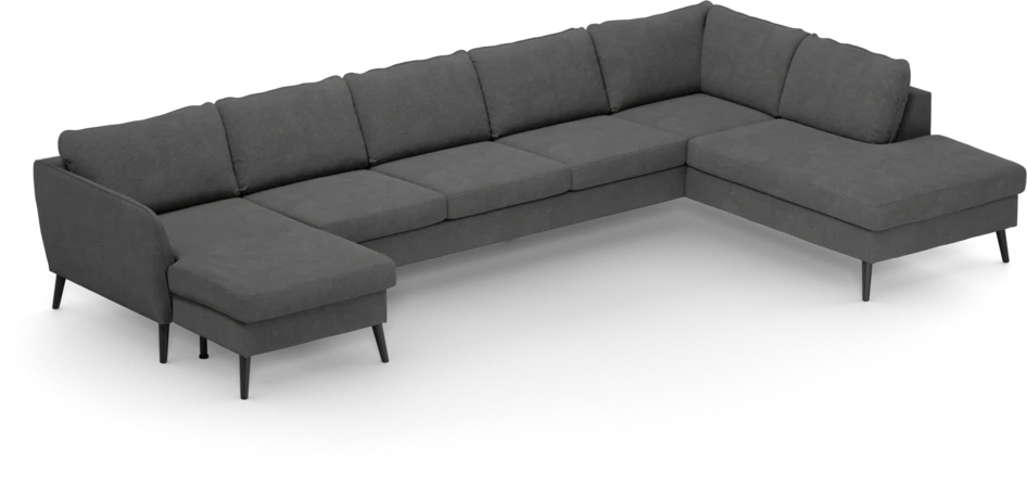 County - 4-sits soffa med schäslong vänster och divan höger - Grå