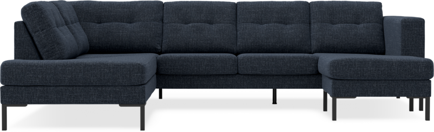 Rio - 3-sits soffa med divan vänster och schäslong höger - Blå