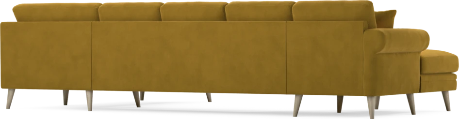 Eden - 3-sits soffa med schäslong vänster och divan höger - Gul