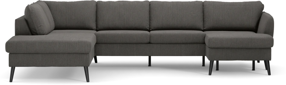 County - 3-sits soffa med divan vänster och schäslong höger - Brun