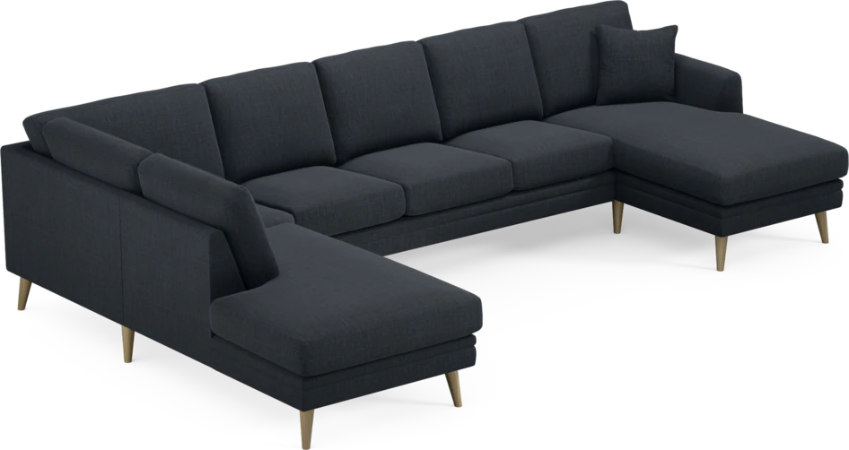 Eden - 3-sits soffa med divan vänster och schäslong höger - Blå