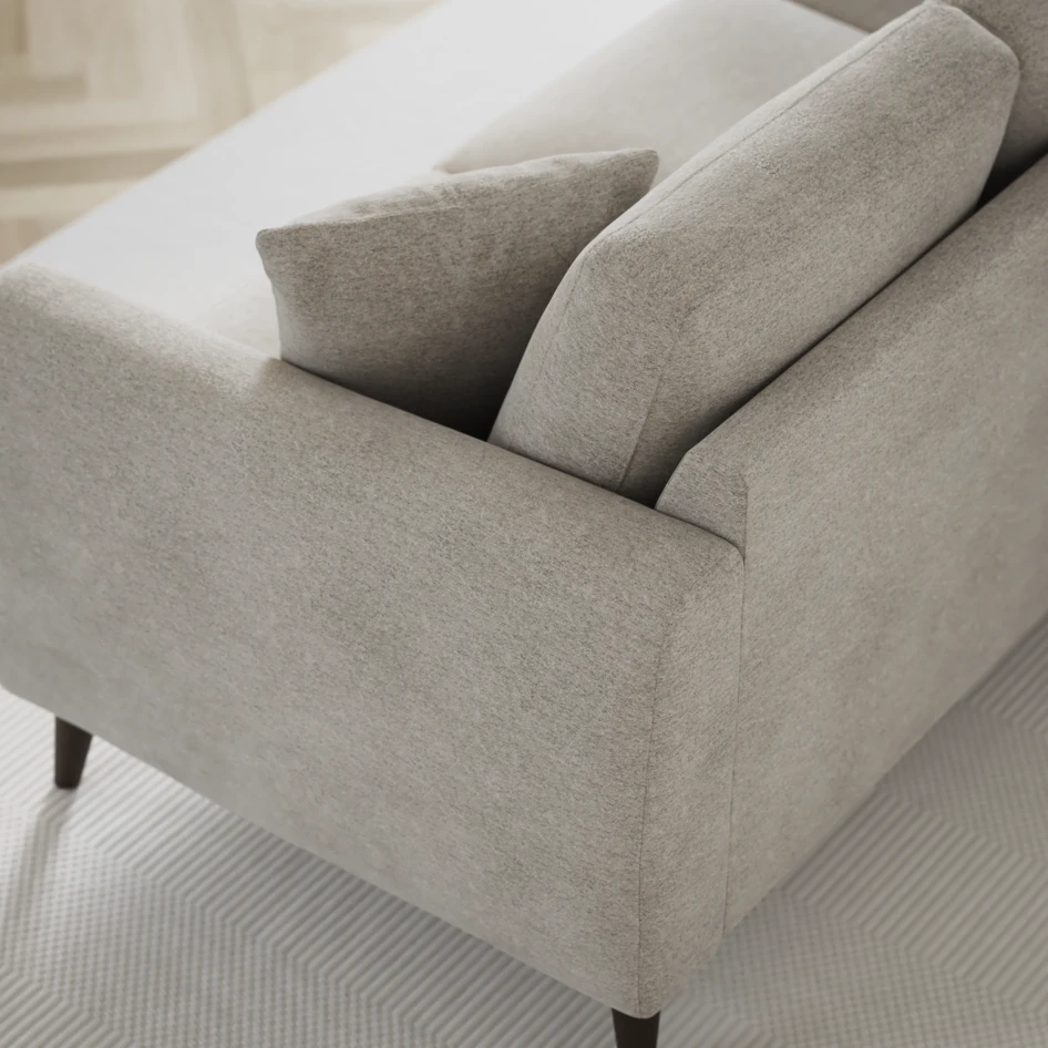 Eden - 3-sits soffa med divan vänster och schäslong höger - Grå