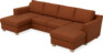 Friday - 2-sits soffa med två schäslonger - Orange