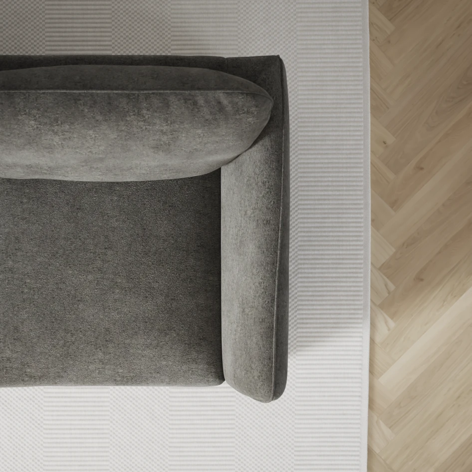 Öland - Bäddsoffa 3-sits, längsbäddad - Grå