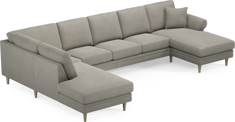 Eden - 3-sits soffa med divan vänster och schäslong höger - Grå