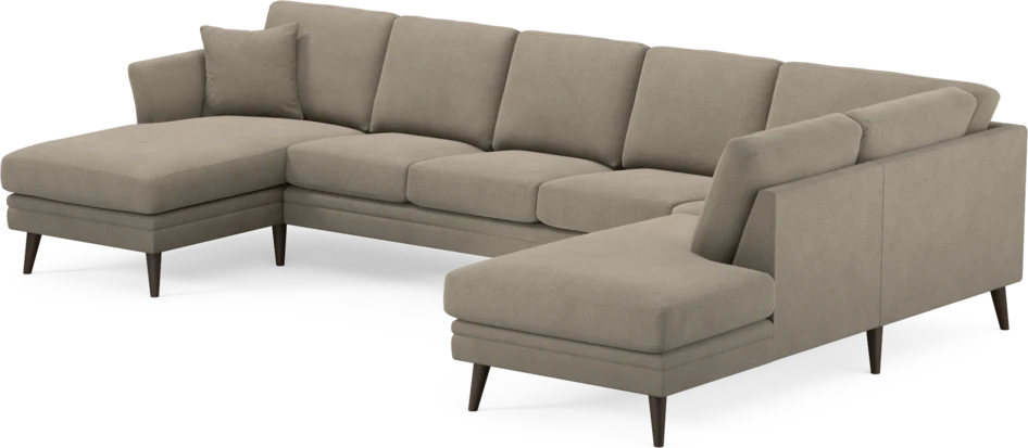 Eden - 3-sits soffa med schäslong vänster och divan höger - Beige