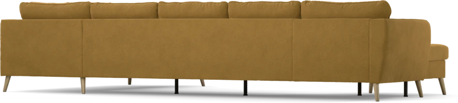 County - 4-sits soffa med schäslong vänster och divan höger - Gul