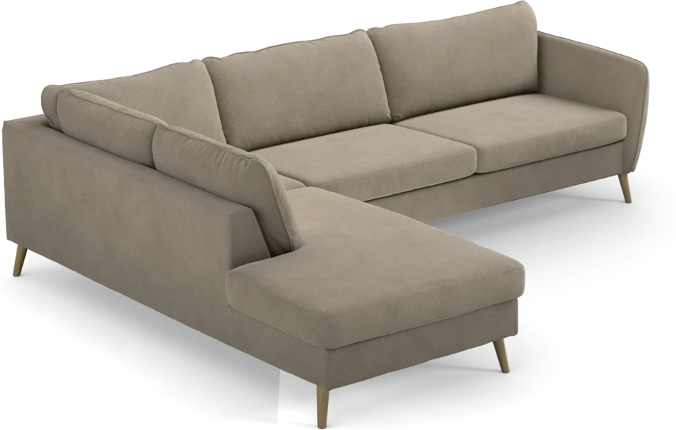 County - 2,5-sits soffa med divan vänster - Beige
