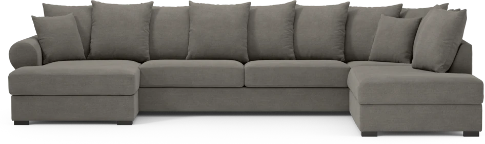 Town - 3-sits soffa med divan höger och schäslong vänster - Grå