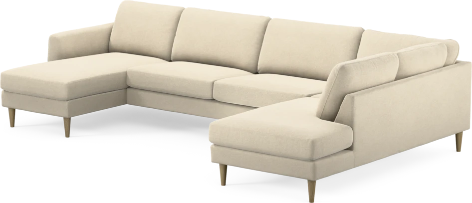 Bridge - 3-sits soffa med schäslong vänster och divan höger - Beige