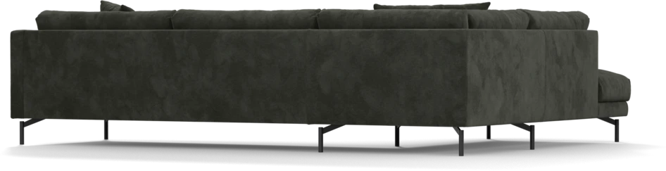 Harper - 3-sits soffa med divan vänster - Svart